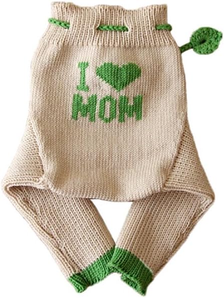 100% Merino Wool Cloth Nappy Diaper Cover Soaker longies (S, Beige-Green)