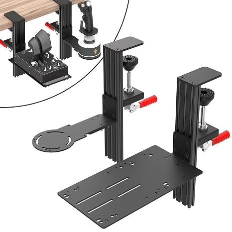 JUYEER Tisch-Mount: Kompatibel mit Thrustmaster HOTAS Warthog VKB STECS-Gashebel VKB Gunfighter-Joystick Winwing Orion 1/2 VPC T-50CM3 Virpil Gashebel und Joystick