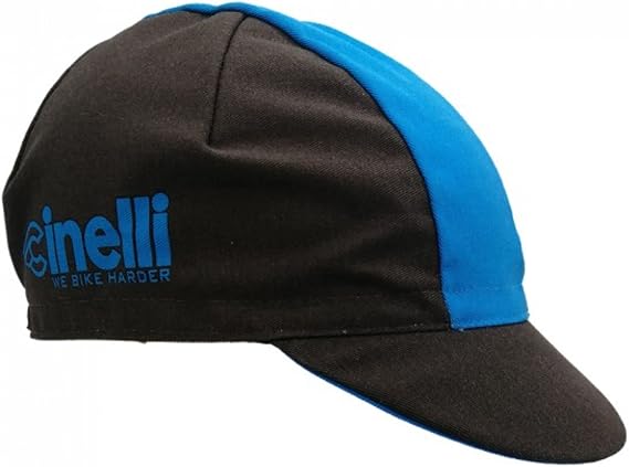 Cinelli Cycling Cap,We Bike Harder, Blue Line