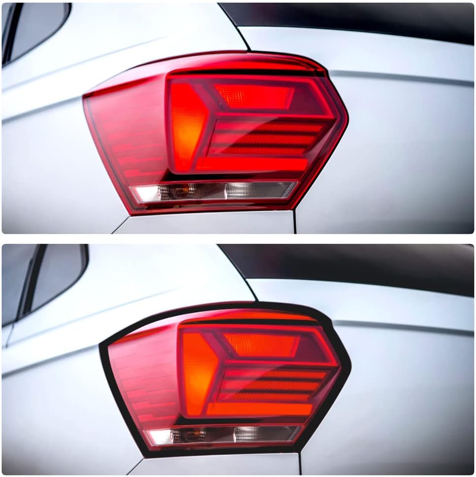 Graficar Design VW Polo MK6 Uyumlu Stop Çerçevesi Sticker Kaplama (Mat Siyah)