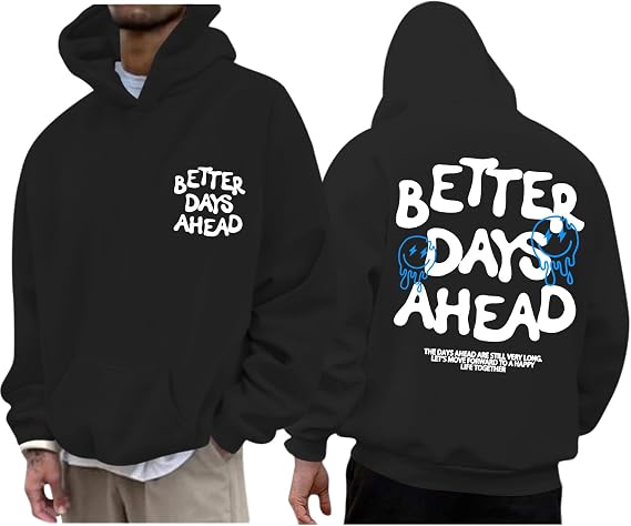 Funny Hoodies for Men Vintage Graphic Y2k Hoodie Inspirational Saying Sweatshirts Casual Streetwear Pullovers Tops