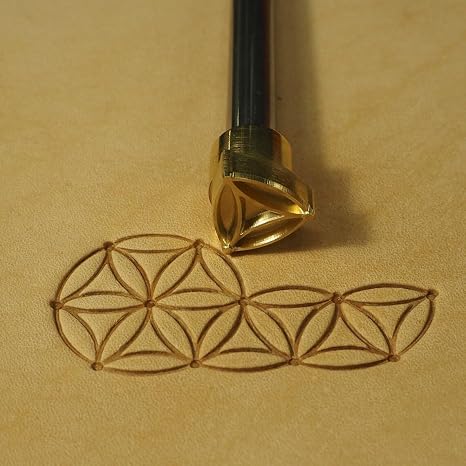 DandS Ltd Leather Stamp Tool – Basket Weave Brass Stamping Punch for Leather Craft, Carving, Saddle Work & Tooling #583