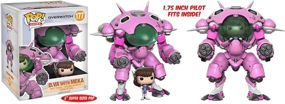 Funko POP Games: Overwatch D.VA & Meka 6" POP and Buddy Toy Figure, 36 Months to 1200 Months