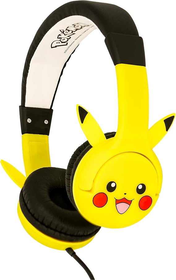 OTL Technologies PK1178 Pokemon Pikachu Ears Kids Wired Headphones Yellow