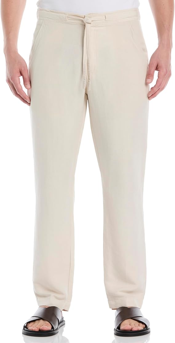 Cubavera Men's Linen-Blend Lightweight Pants with Drawstring (Size Small - 5X Big & Tall)