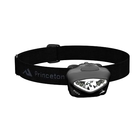 Princeton Tec Vizz II LED Headlamp 200 Lumen Maxbright Spot + Flood Mode, IPX7 Waterproof, Regulated Output, intrinsically Safe, Runs on 3 AAA, Lightweight 92 g, Ideal for Professional use