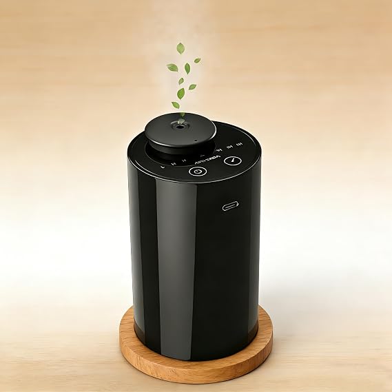 Waterless Essential Oil Diffuser for Home, Portable Cordless Aromatherapy Diffuser with 3 Mist Levels & Timers, 2000mAh Battery Mini Scent Diffuser, for Room Office Hotel Travel