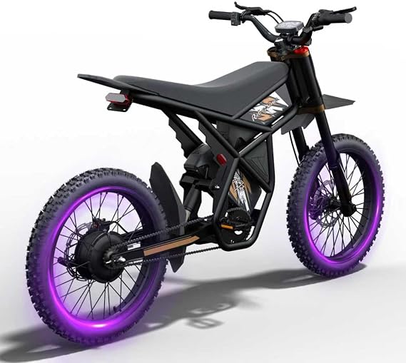 Bootime GT73 PRO/ GT73 Electric Dirt Bike for Adults Teens - 3000W/ 2500W Motor 50/37 MPH High-Speed, 25" Fat Tires & Dual Removable Battery(60V/48V) | All-Terrain Off-Road eBike for Snow, Sand