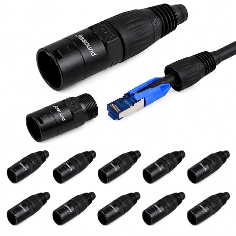 Toronce RJ45 Ethercon Cable Mount NE8MX Connector(10 Pack)