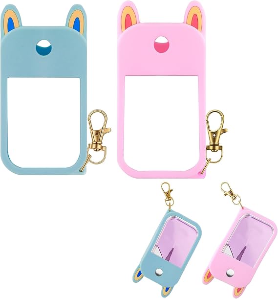 MEMOVAN 保護シリコンケース タッチランドハンドサニタイザー スプレーケースホルダー キーチェーン付き TouchLand Mist ハンドサニタイザースプレーアクセサリートラベルカバースリーブ-2個