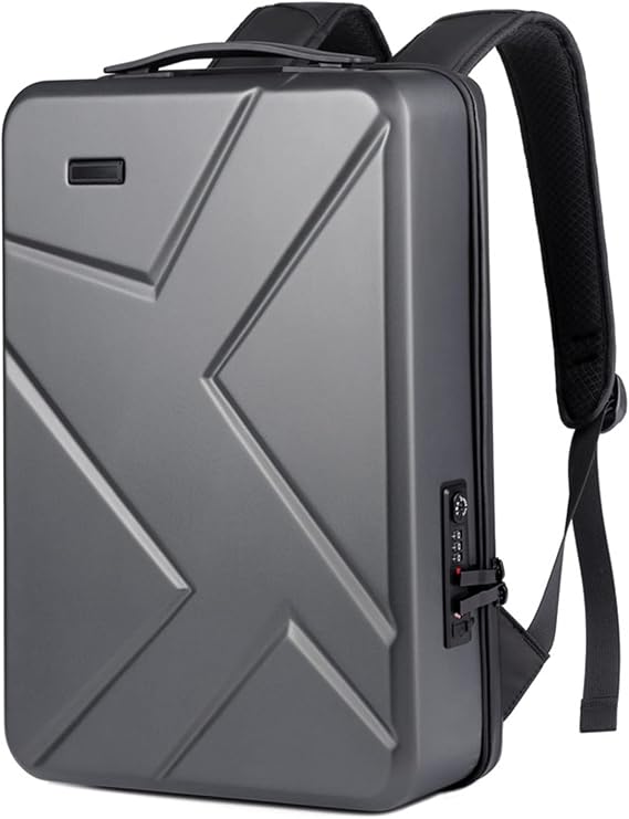 Hard Shell Laptop Backpack for Men,Anti-Theft Waterproof TSA Lock Gaming Computer Backpack with USB Port and Wet Pocket, Business College Carry On Backpack fit 15.6/16/17 Inch Laptop,White