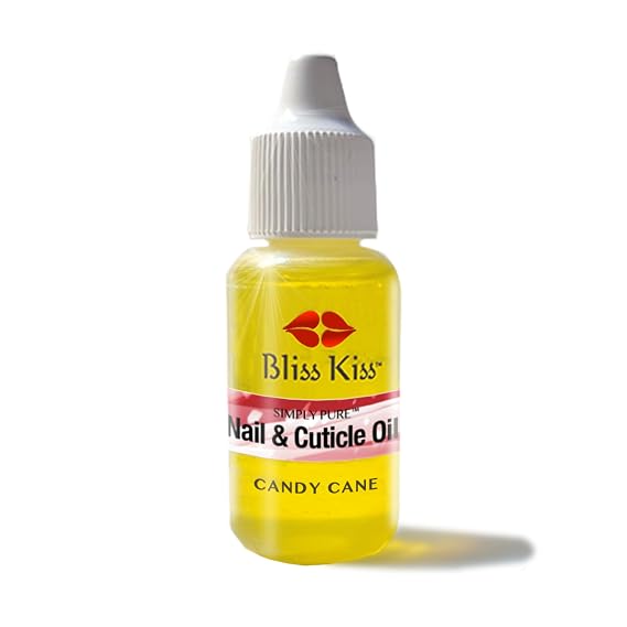 Bliss Kiss Seasonal Limited Edition Simply Pure Nail Oil Dropper Candy Cane Scent