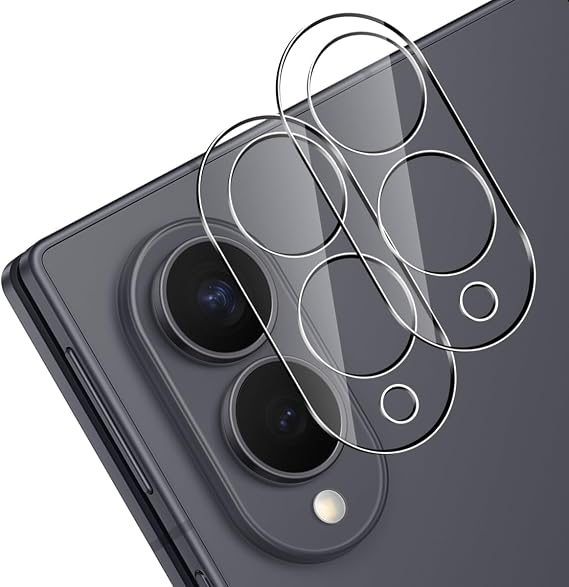 For Samsung Galaxy Fold 8/Fold8 5G Camera Lens Screen Protector, 9H Hardness Scratch-Proof Explosion-Proof Camera Protective Film, HD Clear Anti Fingerprint Bubble Free Glass -2 Pack