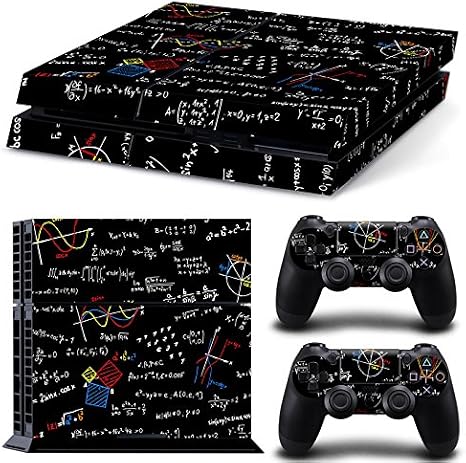 PS4 Konsolu ve 2 ADET Denetleyici Kaplamaları Matematik Geek için Tüm Gövde Vinil Kaplama Çıkartma