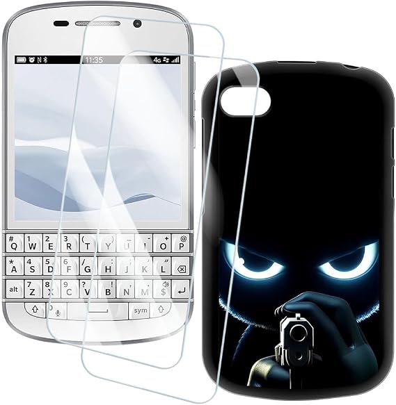 Case and Tempered Glass for BlackBerry Q10 - Aim