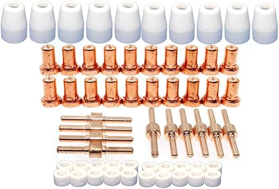 60pcs PT-31 LG-40 Plasma Torch Kit Extended Electrode 18205L Extended Tip 18866L Shield Cap 18204 Swirl Ring 18785
