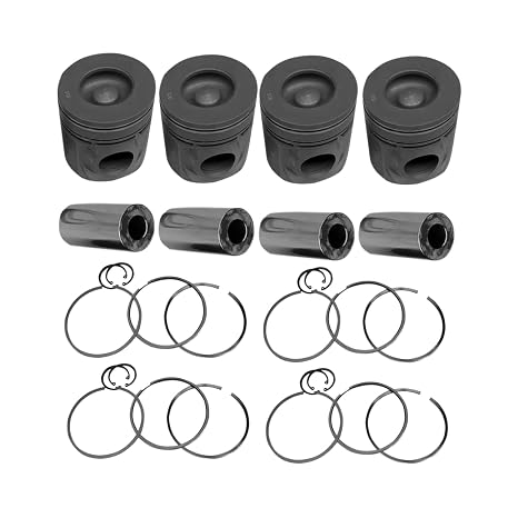 320/09249 4Pcs Piston Kit Standard Turbo Set Compatible with JCB 3CX 4CX 3D 214 215 216 217 1400B 1550B 1600B 1700B