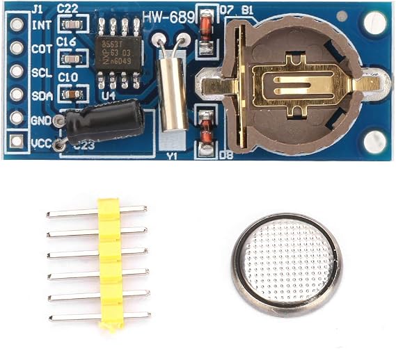 Qqmora PCF8563 RTC Real Time Clock Module High I2C Bus Interface Board with Backup Battery for DIY Electronics Projects 4.2x1.7cm