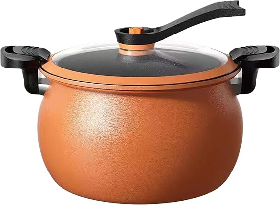Pressure Cooker Pot - Non-Stick Large Multifunctional Kitchen Appliance with Clear Lid, Iron Cooking Device | Canning Steam Rice Baking Bean Restaurant Home Halloween Holiday Party, Durable Safe