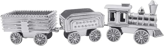 MARIPOSA Train Server | Silver | Brillante | Tableware | Servers | Recycled SANDCAST Aluminum | Handmade in Mexico