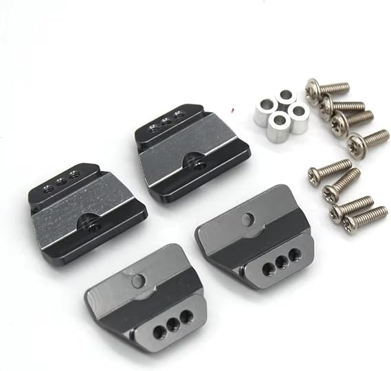 Compatible with MN 168 MN78 for MN82 1/12 Remote Control Car Parts Metal Upgrade Parts Front and Rear Shock Absorber Brackets RC Car Accessories(Gray,MN 78 168)