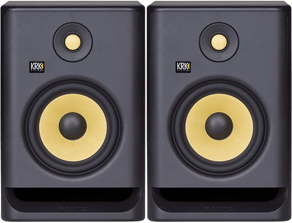 KRK Rokit 7 G4 Studio Monitor Speaker Bundle - Pair, Black