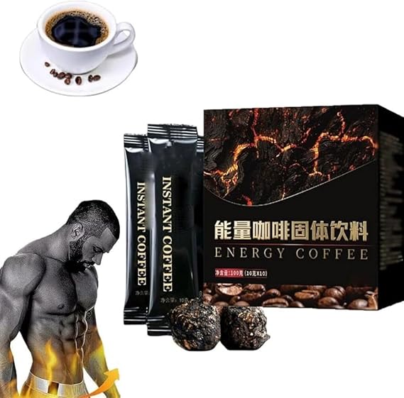 Black Maca Men's Energy Coffee, Instant Blended Coffee for Men, 2026 Upgraded Maca Instant Coffee, Focused Natural Energy Supplement, Enhance Male Vitality (2 Box)