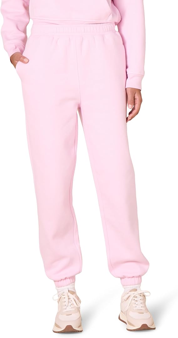Amazon Essentials Women's Relaxed Fit Sweatpants Joggers with Elastic Waist, Mid Rise (Available in Plus Size)