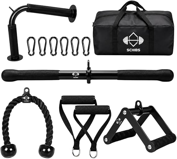 Cable Machine Attachment Set LAT Pulldown Attachments Weight Machine Accessories for Home Gym