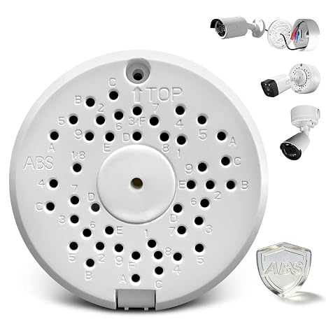(ABS New) Security Camera Junction Box,Security Camera Bracket Outdoor,Plastic Waterproof Security Camera Mount Hide Cable Junction Box for Arlo Solar Panel Flip Cover Cable Cover