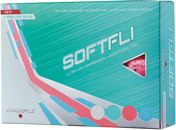 Maxfli 2021 Softfli 半透明マルチカラーゴルフボール