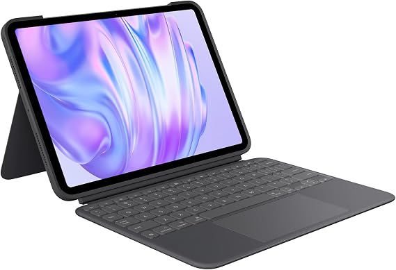 Logitech Combo Touch iPad Pro 11-inch (M4) Keyboard Case - Detachable Backlit Keyboard, Kickstand, Multi-use Mode, Smart Connector- Graphite.