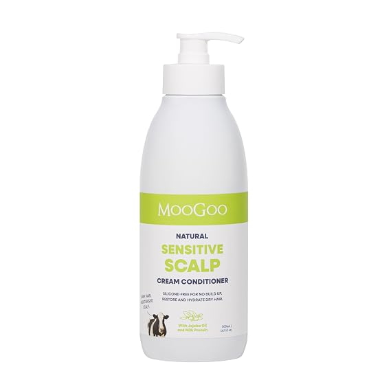 MooGoo Cream Conditioner - For Itchy, Dry, Sensitive Scalps Prone to Eczema & Psoriasis Sulfate-Free, Silicone-Free, Paraben-Free - Natural Gentle Formula 16.9 fl oz