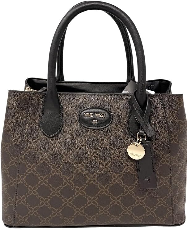Nine West レディース Adeline Brown ロゴ ブラック サッチェル