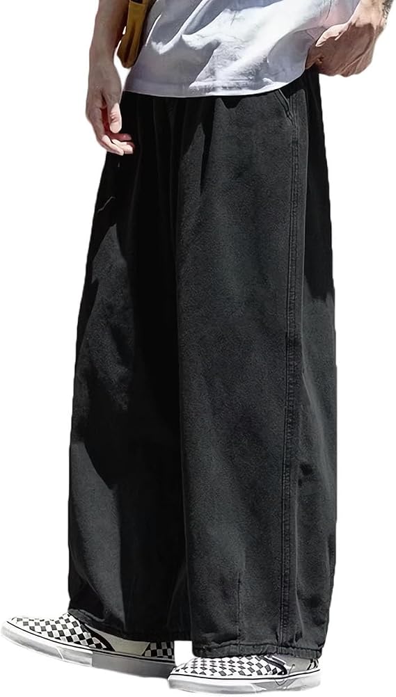 Nutriangee Men's Baggy Straight Leg Jeans Street Skater Denim Pants | Skin Friendly, Y2K Skater, Loose Wide Leg, Streetwear, Hip Hop, Casual Street, Straight Leg