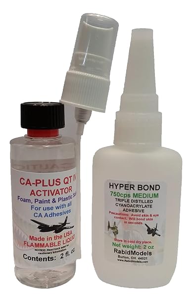 HYPERBOND 2oz Medium CA & 2 oz Spray activator/Kicker