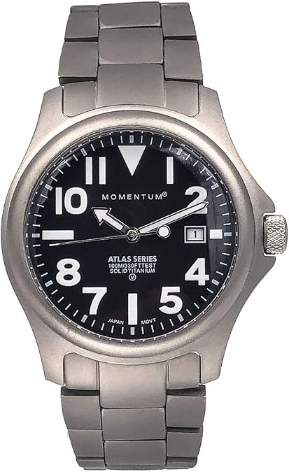 MOMENTUM Men's Atlas 38 Fieldwatch | 100m/330ft Water Resistant | Lightweight Titanium Case