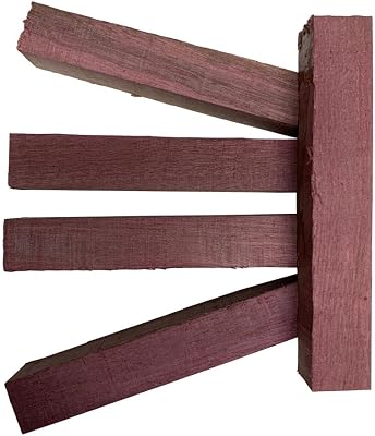 Exotic Wood Zones Pack of 24, Purpleheart Pen Blanks Hardwood Lumber Board | Wood Crafts Blocks | 34 x 34 x 6