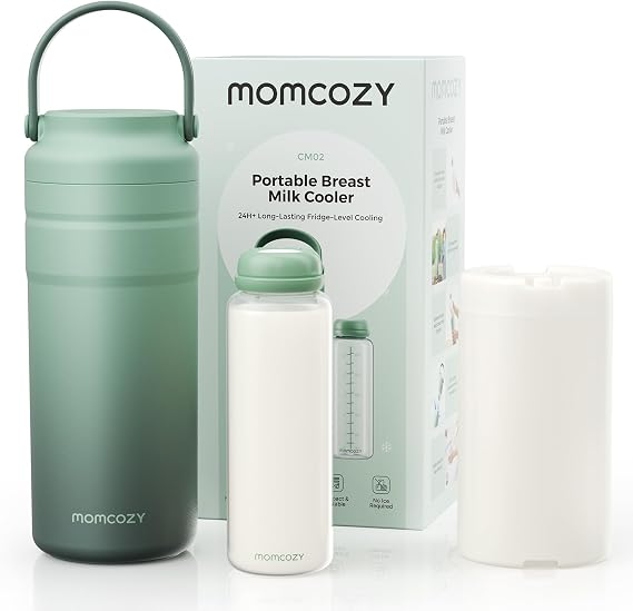 Momcozy Portable Breast Milk Cooler for Travel, Leak Proof Small Freezer