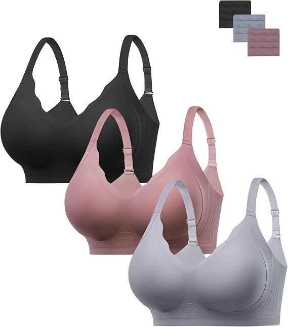 HBselect Jelly Bras for Women Seamless Comfy Push Up Wireless Tshirt Bras