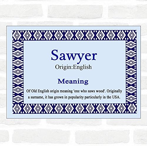Sawyer Name Meaning Blue Certificate