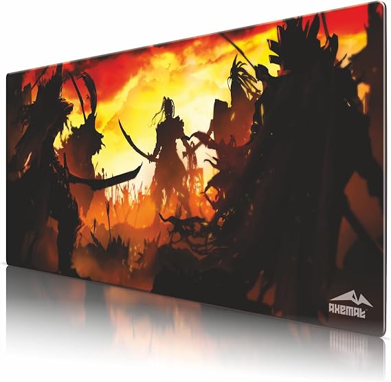 Large Gaming Mouse Pad, Desktop Mousepad, Gaming Keyboard Mat, Giant Mousepad, XXL Desk Mat, Anime, World of Warcraft, Dota2, League of Legends, Genshin Impact, Fantasy, Premium Mouse pad