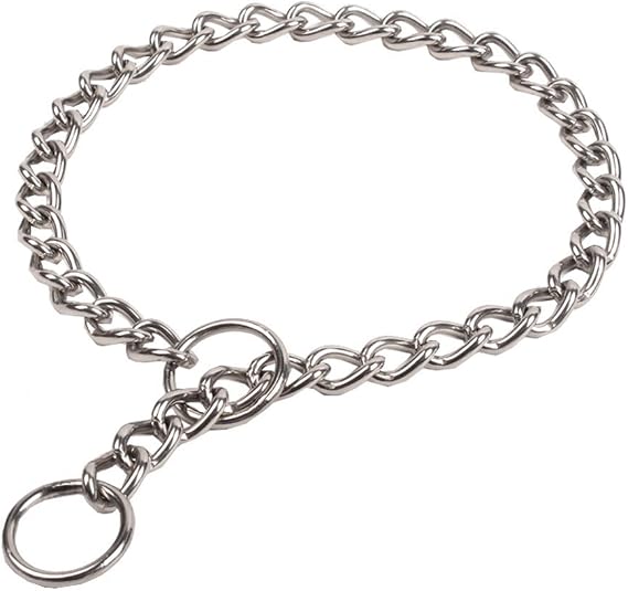 SGODA Dog Chain Collar Training Choke Collar, 18 in, 2.5 mm