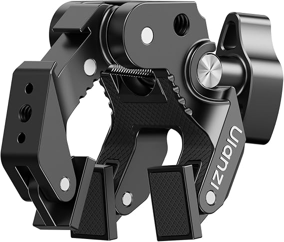 ULANZI CO78 Super Clamp Mount, 3-Jaw Y-Shape Super Clamp with Cold Shoe