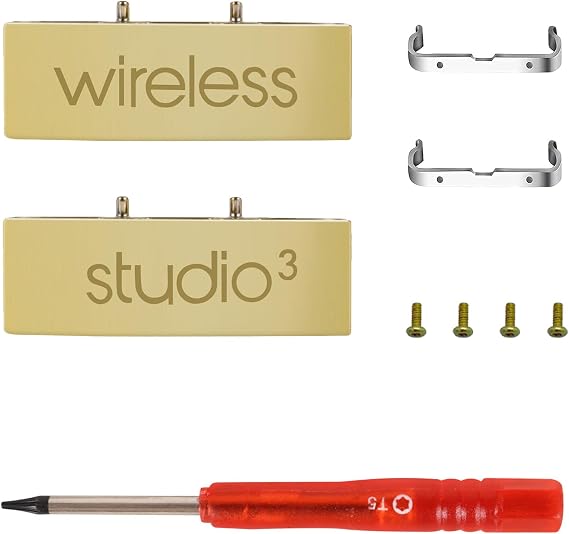 Stüdyo 3 Menteşe OEM A1914 Yedek Parça Tamir Takımı ile Aynı Dayanıklı Aksesuarlar Beats by Dre Studio3 (A1914) ve Studio Pro (A2924) Kablosuz Kulaklıklar (Altın) ile Uyumlu