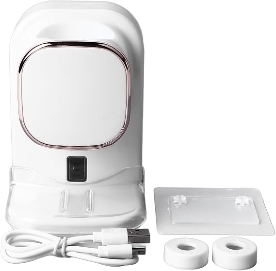 Automatic Toothpaste Dispenser Wall Mount Electric Squeezer for Family Bathroom (White)