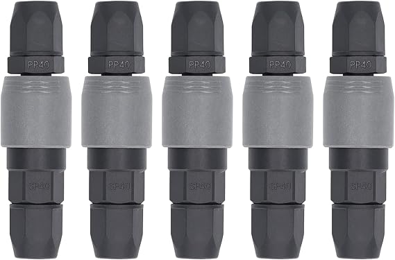 5 Set Self Locking Pneumatic Quick Connector,C Type Self Locking Air Compressor Hose Coupler Plug Socket,Pneumatic Fittings(3 sizes Optional)(SP+PP-40)