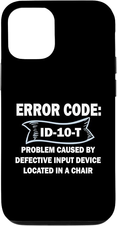 iPhone 15 Tech Humor - Error Code ID IO T Case
