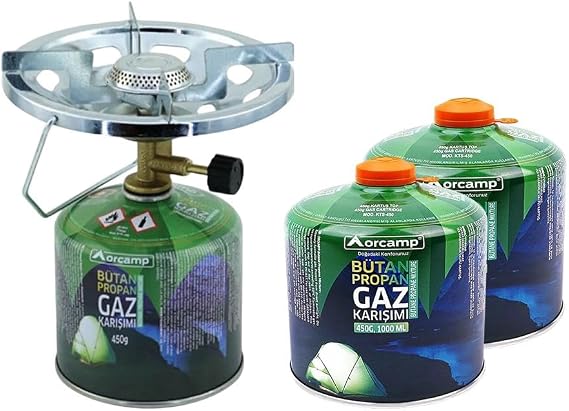 Orcamp Kamp Ocak Seti-450 gr Tüp K-500-450+2 Adet Tüp KTS-450 ORC-024-A2