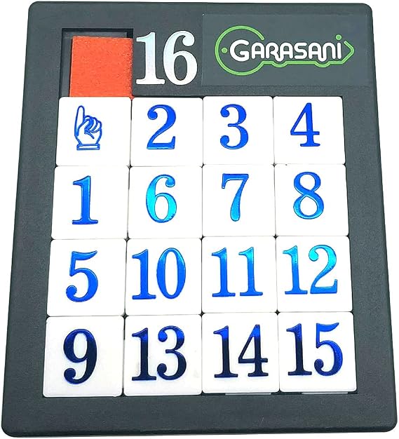 Number Slide Puzzle Brain Teaser IQ Game - Pack of 1 (15 Number 1Pcs)
